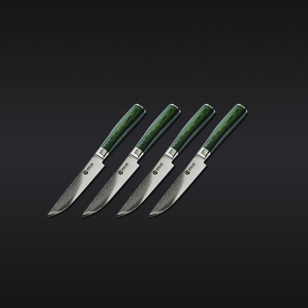 16pc Steak Knife and Bistecca Plate Set + 8" Chef's Knife + 3.5" Paring Knife Bundle