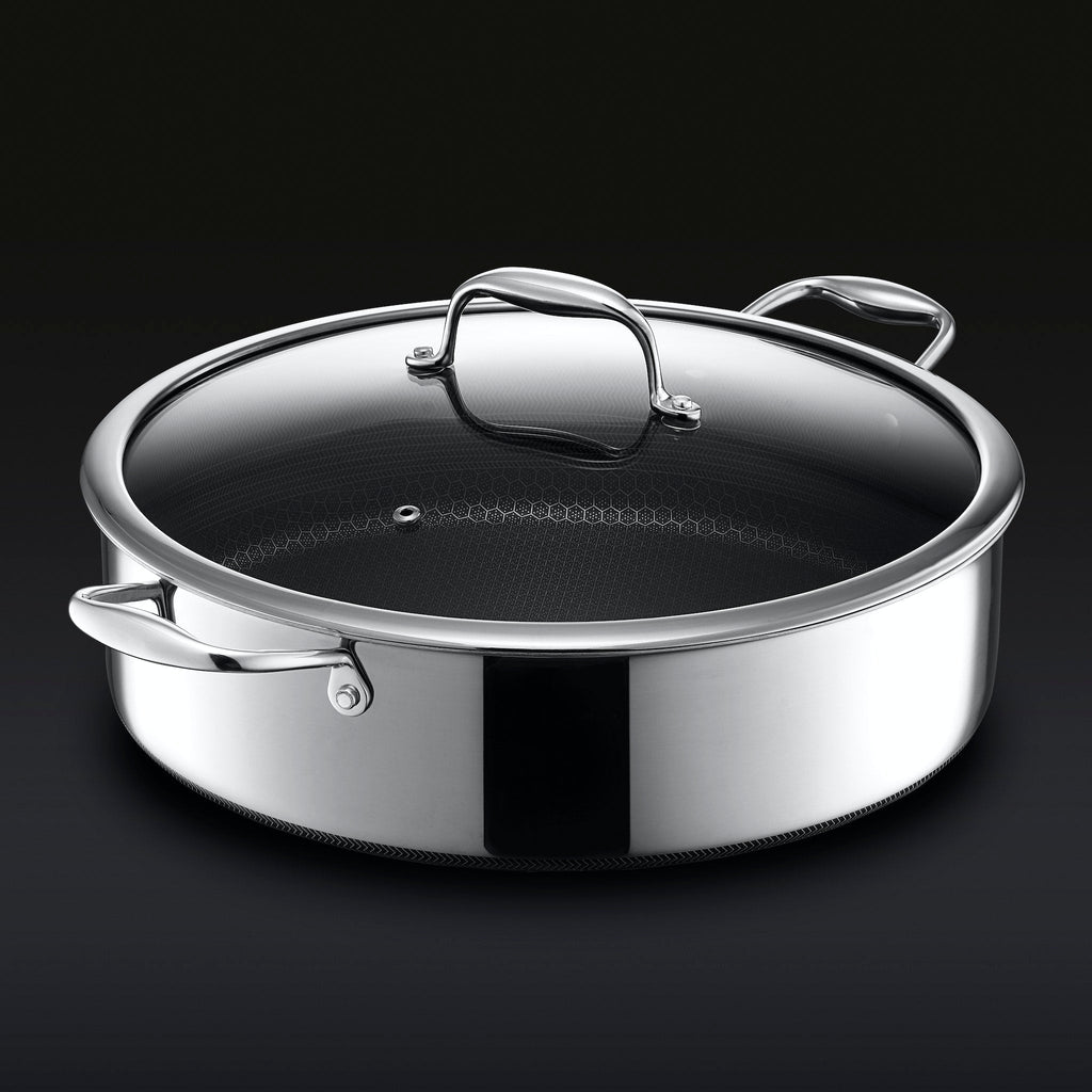 Hybrid Deep Sauté Pan/Chicken Fryer with Lid, 7-Qt